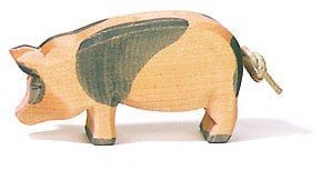 Ostheimer 10952 - Schwein, Kopf tief (gefleckt)