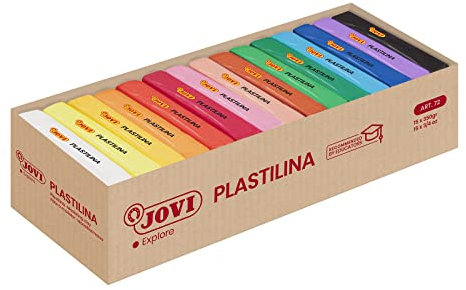 JOVI 98462 Pâte Modeler Plastilina Végétale Assortiment 15 Pains X 350g - 5,4kgs - couleurs assorties