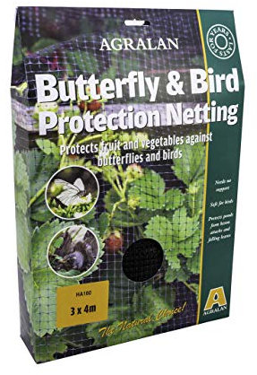 Agralan Bird & Butterfly Standard Protection Netting 5mm x 7mm Insect Garden Mesh (4m x 3m)