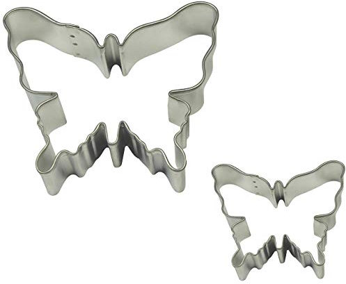 PME SC612 Cortador de Galletas y Tartas de Mariposa, Acero Inoxidable, Plateado, Estándar, 2 Unidades