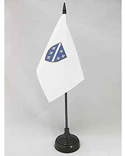 AZ FLAG - Tischflagge Bosnien-Herzegowina 1992-1998 - 15x10 cm - Bosnische Tischfahne 10 x 15 Cm - Flaggen