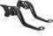PSLER Maneta Embrague Freno Moto, 1 par Longitud 185 mm / 7,3 Pulgadas, Embrague y Freno, Juego de Palancas de Motocicleta para Yamaha MT-03 2005-2009(Negro)