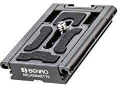 Benro ArcaSmart70 Arca-Swiss Style Quick Release Plate that converts to Smartphone Adaptor with Cold Shoe Accessory Mount