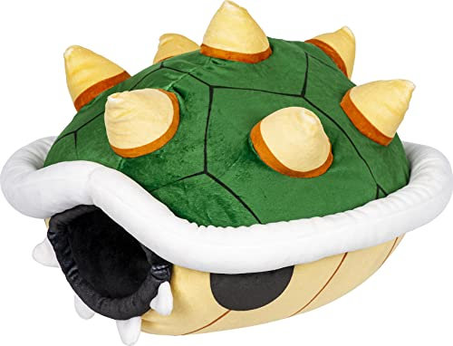 Club Mocchi Mocchi Bowser Plüschtier 40cm, Nintendo & Mario Merchandise, Schlafzimmerzubehör für Kinder, Kuscheltier, Super Mario Stofftier für Jungen und Mädchen, geeignet ab 3 Jahren +