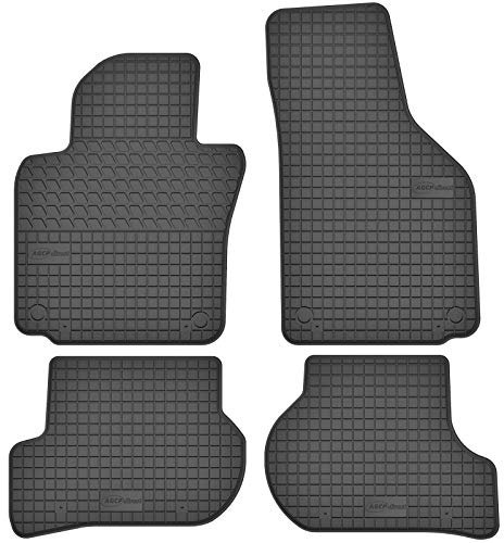 AGCPdirect Gummi Matten Fußmatten Passgenau 4-teilig Set für Seat Altea 2004-2015 und Seat Altea XL 2006-2015 und Seat Leon 2 2005-2012 und Seat Toledo 3 2004-2009