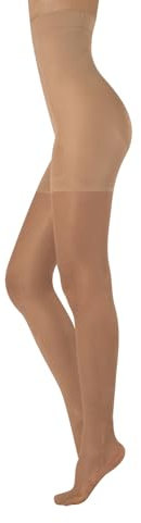 CALZITALY Collants gainants taille haute compression 8 mm/hg, contrôle du corps et des jambes relaxantes, collants sculptants | S, M, L, XL, XXL, 3XL, 4XL | 20 deniers | Noir, naturel | Bas italiens