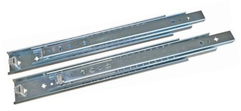 RAM INDUSTRIE - F58 - Guides à boule, débit 80 kg, extraction totale (300 mm), montage latéral, rail amovible, 1 paire (2 guides)