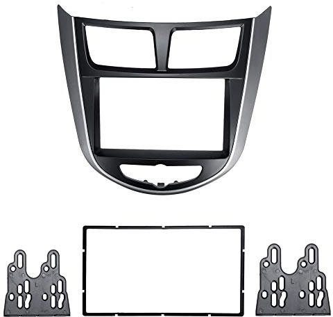 2 DIN Car Stereo Audio Radio DVD CD GPS Plate Panel Frame Fascias Reemplazo Apto para Hyundai i-25 para Accent Solaris Verna