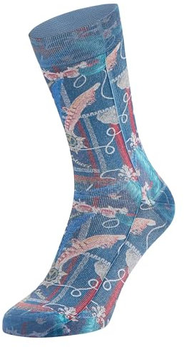 Carlo Colucci Bedruckte Socken, 1er Pack Navy 43-46