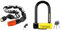 Kryptonite New York Fahgettaboudit Mini Fahrradschloss, Gelb, Small & 808 Kabelschloss Evolution series 4 Integrated Chain 1090, Schwarz, 90cm