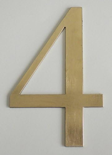 GUIZZO Creart - Hausnummer aus Handgefertigtem Messing, Hausnummern Ideal als Personalisiertes Türschild Made in Italy, Namensschild Eingangstür für den Außenbereich Höhe 6H cm