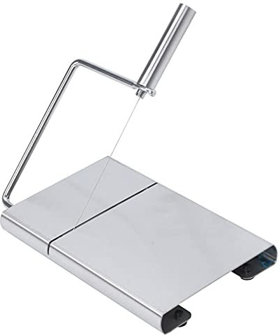 1 Stück Edelstahl-Käseschneider, Küche verwenden Käseschneider Käseschneider mit Brett, Butterschneider, 5 Ersatz-Drahtschneider Handle Tool Easy Clean