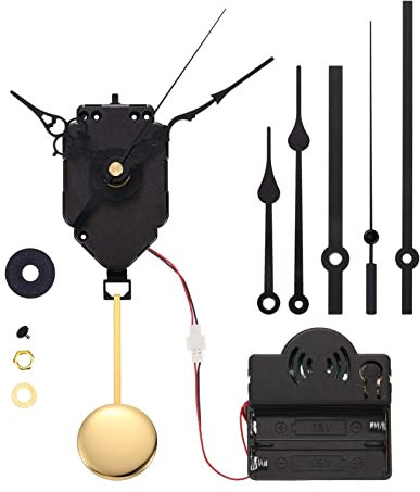 perfk Pendeluhrwerk ersetzen, Spieluhrwerk reparieren, Lange Welle, Pendeluhr DIY mit 3 Paar Zeigern und Pendelteilen