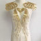 Yulakes Gold Stickerei Spitze Applikation Patch Gold Pailletten Spitze Ausschnitt Kragen Hochzeit edles Kleid Nähen DIY Brautkleid Dekoration Kleidung Zubehör (Style 5)