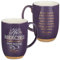 Christian Art Gifts Große Keramik-Tasse für Kaffee und Tee für Frauen: His Mercies are New - Lam. 3:22 inspirierender Bibelvers, ungiftig/bleifrei mit Tonbasis und goldenen Akzenten, lila/grau, 425 ml