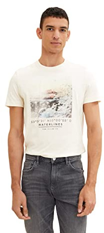 TOM TAILOR Herren 1035525 T-Shirt, 18592 - Vintage Beige, 3XL
