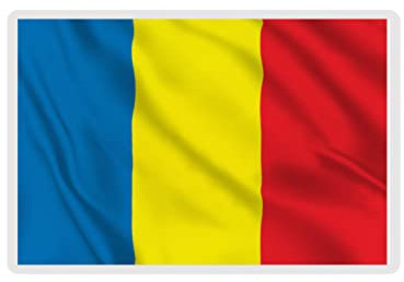 Decalarama Romania Flag Fridge Magnet Gift - Cute Romanian Novelty Birthday Present