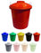 Jardin202 - Abfalleimer aus Kunststoff mit Deckel | Aufbewahrungseimer und Recycling | Hohe Festigkeit | 50 Liter (rot)