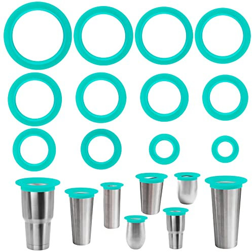 Framendino, 12 Pack Green Tumbler Shields for Epoxy Tumbler Silicone Tumbler Protector Keeps Spray Paint Multi-Size Cup Tumbler Inserts Paint Spray Shield for Tumbler Clean