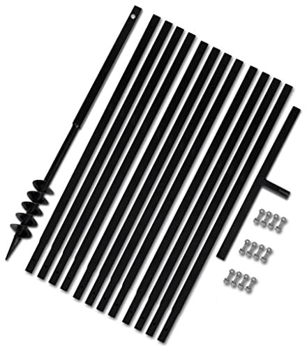 INLIFE Erdbohrer mit Griff 80 mm Verlängerungsrohr 13 m,19.25kg,270541