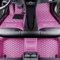 Custom Auto-Fußmatten für Peugeot für 206 207 307 308 408 508 3008 4008 5008 Leder Wasserdicht Abriebfest Mit Aufbewahrungstasche Auto-Fussmatten,Farben:Lila