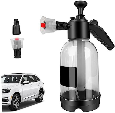 Jorzer Car Foam Sprayer Watering Lance Sprayer 2L Snow Foam Sprayer Acid And Alkali Corrosion-Resistant Pump Action Pressure Sprayer Bottles For Cleaning, Car Washing White Without Scale