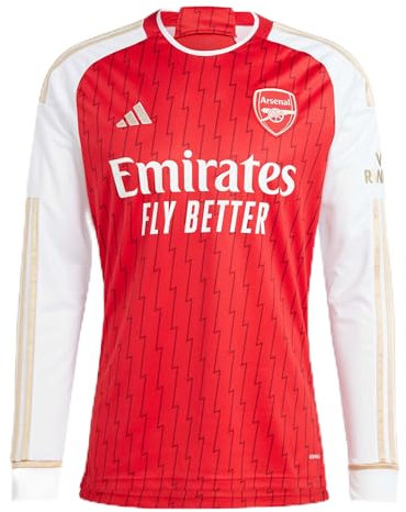 adidas mens Adidas Men's Soccer Arsenal 23/24 Long Sleeve Home Jersey, Better Scarlet / White, XL