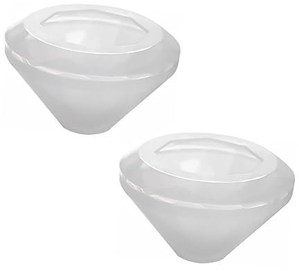 Hoement 2pcs Diamond Silicone Mold for Epoxy Crafting Crystal Drop Molds Food-Grade Silicone Multi-Faceted Design for DIY Jewelry and Cake Decorating