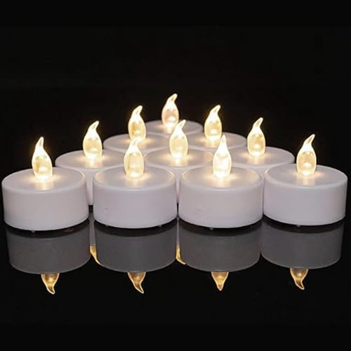 LED Teelichter 100pack Flammenloses batterie kerzen realistische und helle blinkend Teelichter, Extra lange Batterie 200+ Stunden für Hochzeit, Festival, Parteien, Hauptdekorationen( warmes weiß)
