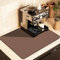 YQBFTC Abtropfmatte Geschirr,30x40cm Kaffeemaschine Matte Unterlage,Saugfähige Abtropfmatte Spüle mit PU Leder,Abtropfmatte Kaffeemaschine für Küche,Bad,Theke,rutschfest&Schnelltrocknend (Braun)