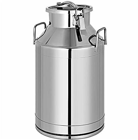 ANSNOW 50L/13,25 Gallonen Edelstahl-Milchkanne – Robuster Eimer mit versiegeltem Deckel – Für den heimischen Bauernhof