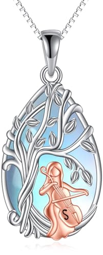 YAFEINI Konzert Halskette für Deman Sterling Silber Konzert Mondstein Halskette Konzert Schmuck Geschenke für Mädchen