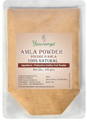 Yauvanya Amla pura (uva spina indiana) polvere per la cura dei capelli 00 gms…