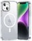 Opkiegrn Coque pour iPhone 13/iPhone 14, Compatible avec MagSafe Recharge sans Fil, Protection Antichoc, Anti-Jaunissement,Dos Anti Rayures PC Magnétique Étui Housse pour iphone 13/14,Transparent