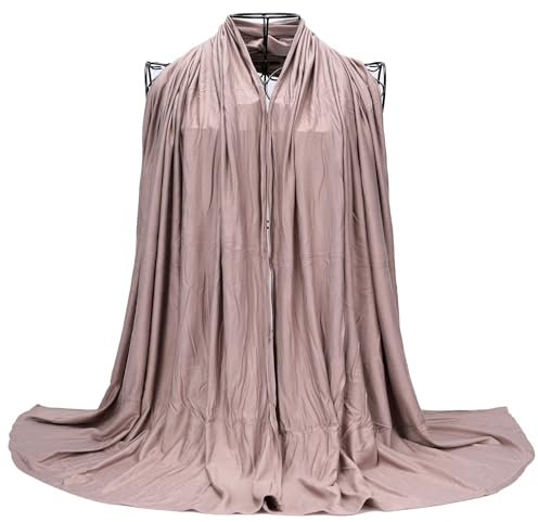 Ever Bloom Kopftuch Damen Hijab für muslimische Frauen lang- Muslim Kopfbedeckung Schal Atmungsaktiv - Premium 190 x 70 cm, Schal Farben:New Altrosa
