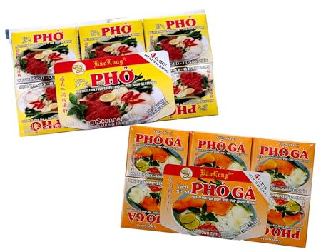 Pho Bo Ga Suppengewürz - 24er Pack - Bouillonwürfel - 12x Rind + 12x Huhn - Vietnamesische Würzmischung Z für Reisnudel Suppe - OG ASIA - 24er Pack - 1,8kg
