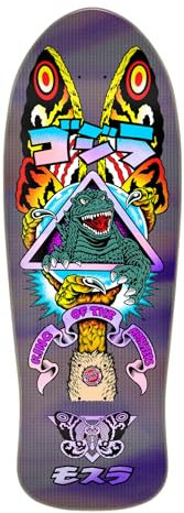 Santa Cruz Godzilla Mothra Natas Skateboard-Decks, 26,8 x 76,6 cm