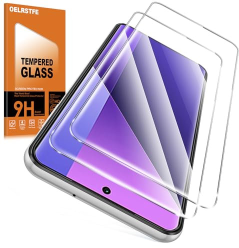Oelrstfe 2 Piezas Protector Pantalla Para Xiaomi Redmi Note 13 Pro+/13 Pro Plus 5G Cristal Templado Dureza 9H Antiarañazos Antihuellas Sin Burbujas HD Transparente Ultra Resistente Vidrio Película