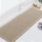 FASCINATDECO Waffle Badematte rutschfest Badezimmerteppich mit rutschhemmender Rückseite Weich Badteppich Saugfähige Badvorleger Waschbar Duschvorleger für Badezimmer, 60x180 cm, Braun