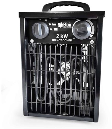 TSE-20A 2kw Square Industrial Electric Fan Heater for Garage, Shed, Workshop & Caravans
