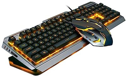 OSALADI Clavier USB Rétroéclairé Et Souris Gamer Clavier Mécanique avec LED Souris pour Jeu