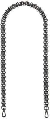WANYI 100CM Taschenkette Metall Kette für Tasche, Taschengurte zum Wechseln Damen Taschenriemen Geldbörsenkette Trageriemen für DIY Umhängetasche Geldbörse Handtasche mit Karabiner (Schwarz)