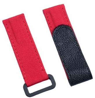 MENGXIU MENGKE Verstellbares Armband Aus Nylongewebe Und Leder, 20 Mm Bis 21 Mm, Kompatibel Mit Rolex-Armband(Red,21mm)