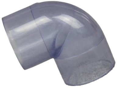 Rohrverschraubungen, 50 mm Innendurchmesser, transparent, 90-Grad-Winkel, PVC-Rohrverbindung, Adapter, Wasserverbinder für Gartenbewässerung, Aquarium, Aquarium