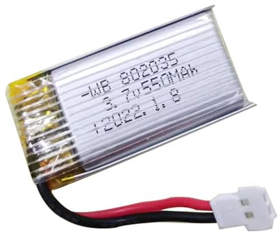 ROYJJ 3.7V 500mAh 802035 Battery for High Magnification Drones Battery for Aircraft Model Accessory Power adapter