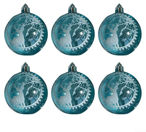 6-teiliges transparentes Weihnachtsschmuck-Set für Bäume, Hochzeiten und Gartendekoration (A)