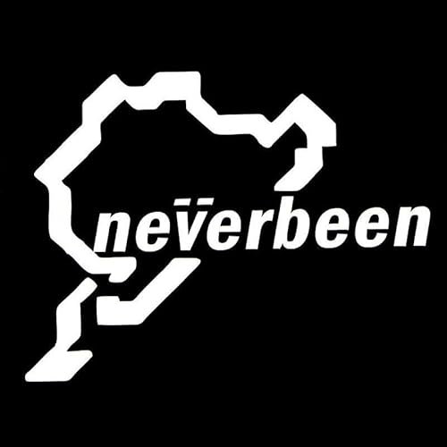 CHSLO Autoaufkleber 10 * 14CM NEVERBEEN NURBURGRING Lustig Für Auto Aufkleber Aufkleber Persönlichkeit Reflektierende Auto Aufkleber Aufkleber Schwarz Silber