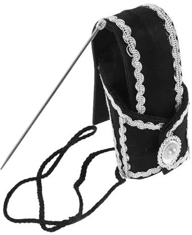 Sosoport Chapeau Headswear de style ancien chinois Hectoryes empereurs de style chinois casquette de style chinois bonnet oriental chinois polyester Noir