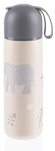 Zopa BABY DIRECT Thermos Flask 400 ml - Leak-Proof - With Silicone Holder & Drinking Cup Lid - Keeps Drinks Hot for 12 Hours & Cold 24 Hours - Stainless Steel BPA-Free - Non-Slip - Ideal for on the Go