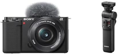 Sony Alpha ZV-E10L | Camera Lens Kit with Handgrip (Renewed)